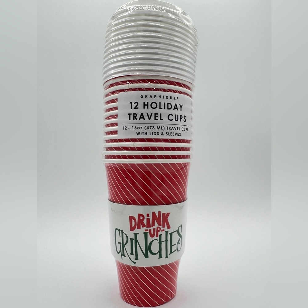 12 Holiday Travel Cup Set Grinches